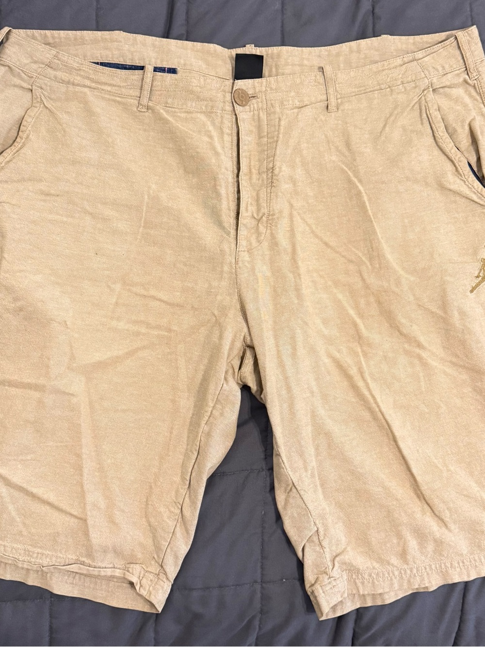 Jordan Men’s Tan Flat Front Cotton Shorts